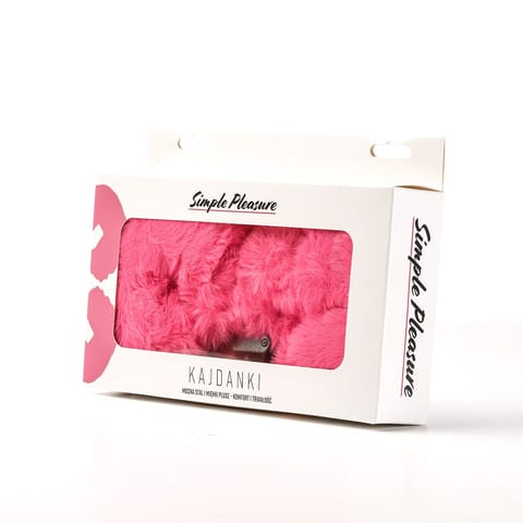Kajdanki Erotyczne Metalowe Z Futerkiem Ciemno Różowe w sklepie Wasserman.eu