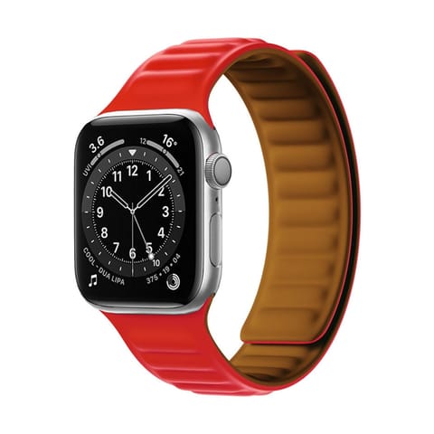 ⁨Pasek magnetyczny opaska bransoleta do Apple Watch 45 mm - czerwony⁩ w sklepie Wasserman.eu