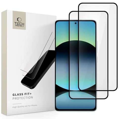 ⁨Szkło hartowane na Xiaomi Redmi Note 14 4G / 5G Glass Fit czarne - 2 szt.⁩ w sklepie Wasserman.eu