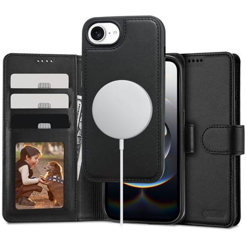 ⁨Etui pokrowiec na iPhone 16e / 17e Wallet MagSafe - czarny mat⁩ w sklepie Wasserman.eu