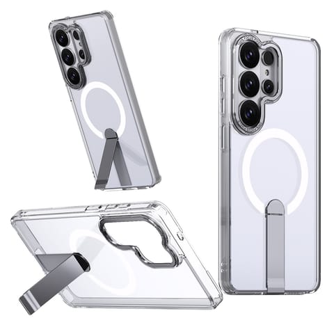 ⁨Etui pokrowiec na Samsung Galaxy S26 Ultra z podstawką Hybrid Armor X MagSafe - przezroczysty⁩ w sklepie Wasserman.eu