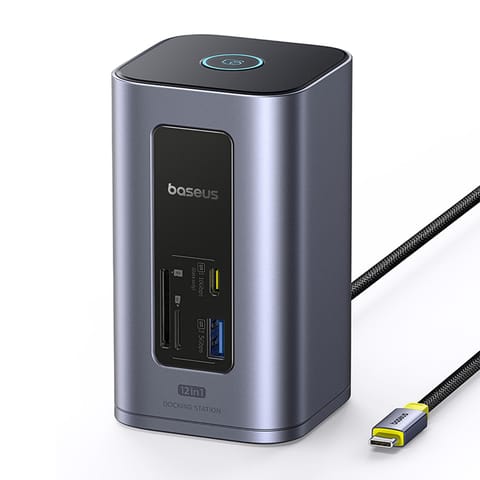⁨Stacja dokująca HUB 12w1 USB-C USB-A HDMI RJ45 SD microSD 4K 60Hz PD 10Gb/s⁩ w sklepie Wasserman.eu