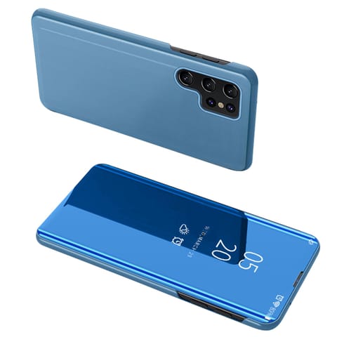 ⁨Etui pokrowiec do Samsung S24 Ultra z klapką Clear View Case - niebieski⁩ w sklepie Wasserman.eu