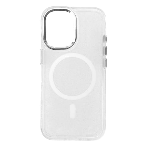 ⁨Etui pokrowiec na iPhone 16 Glitter Case MagSafe - białe z brokatem⁩ w sklepie Wasserman.eu