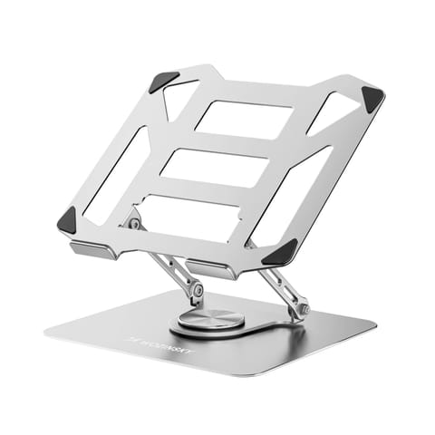⁨Podstawka chłodząca obrotowa 360 pod laptop tablet - srebrna⁩ w sklepie Wasserman.eu