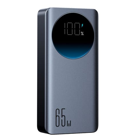 ⁨Powerbank 30000mAh USB-A USB-C z wyświetlaczem 65W - czarny⁩ w sklepie Wasserman.eu