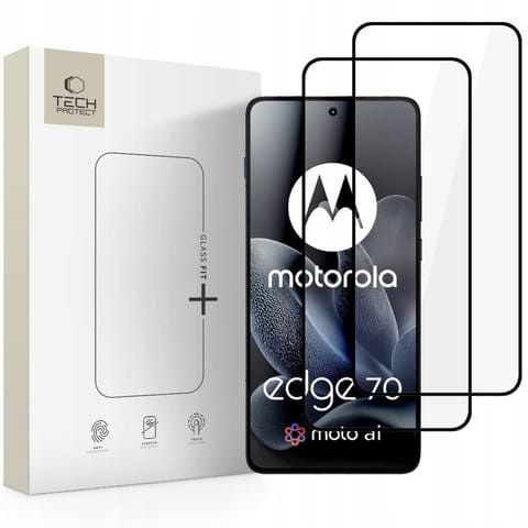 ⁨Szkło hartowane na Motorola Edge 70 5G Glass Fit+ czarne - 2 szt.⁩ w sklepie Wasserman.eu