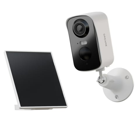 ⁨Kamera zewnętrzna do monitoringu z panelem solarnym 2.5K 4MP WiFi 5200mAh - biała⁩ w sklepie Wasserman.eu