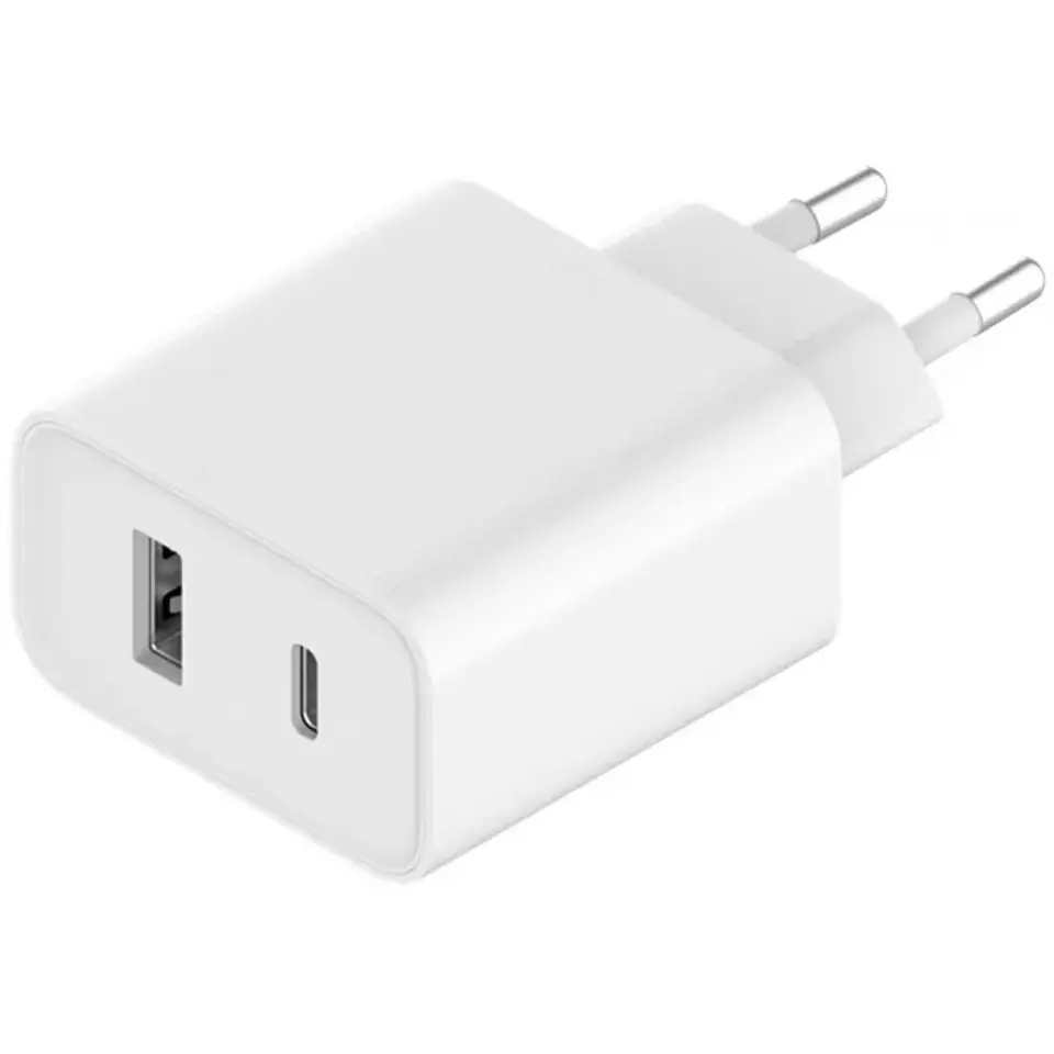 ⁨Xiaomi Wall Charger (Type-A+Type-C) EU Mi 33W Fast charging, White, 33 W⁩ at Wasserman.eu