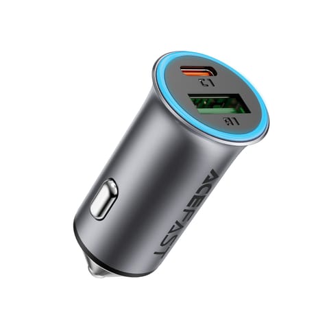 ⁨Ładowarka samochodowa USB-A USB-C 95W - szara⁩ w sklepie Wasserman.eu