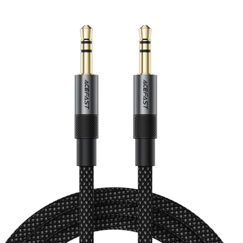 ⁨Kabel przewód AUX mini jack 3.5mm 1m - czarny⁩ w sklepie Wasserman.eu