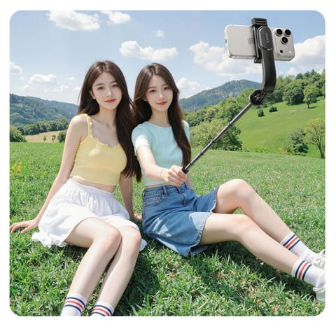 ⁨Selfie stick mini tripod aluminiowy Bluetooth obrót 360 stopni - czarny⁩ w sklepie Wasserman.eu