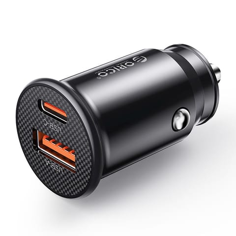 ⁨Ładowarka samochodowa USB-C USB-A 30W - czarna⁩ w sklepie Wasserman.eu