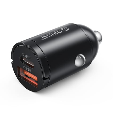 ⁨Ładowarka samochodowa USB-A USB-C 30W - czarna⁩ w sklepie Wasserman.eu