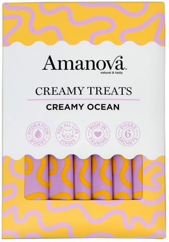 ⁨Amanova Cat Creamy Treats  Creamy Ocean Tuna & Goat milk - tuńczyk i mleko kozy 6x15g⁩ w sklepie Wasserman.eu