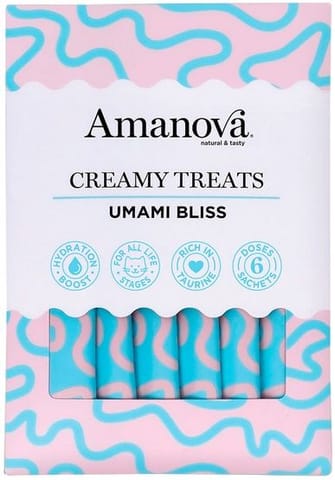 ⁨Amanova Cat Creamy Treats  Umami Bliss Chicken & Katsuobushi - kurczak i katsuobushi 6x15g⁩ w sklepie Wasserman.eu