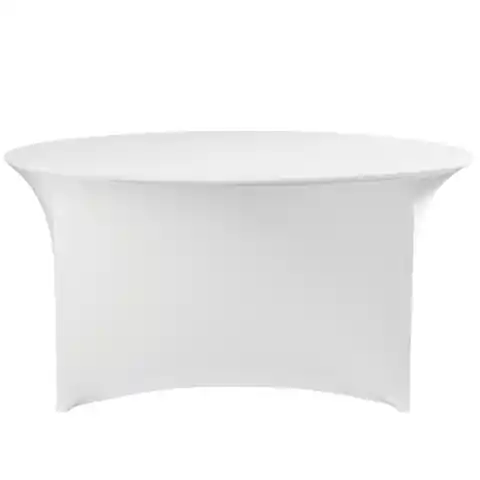 ⁨Round tablecloth without ironing avg. 180cm Jersey fabric white - Hendi 814451⁩ at Wasserman.eu