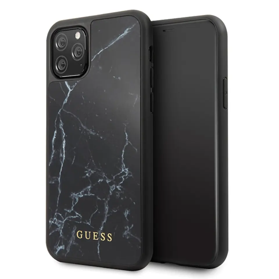 ⁨Guess GUHCN58HYMABK iPhone 11 Pro czarny /black Marble⁩ w sklepie Wasserman.eu