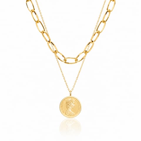 ⁨Necklace Surgical Steel Gold 14k Gold NST1214⁩ at Wasserman.eu