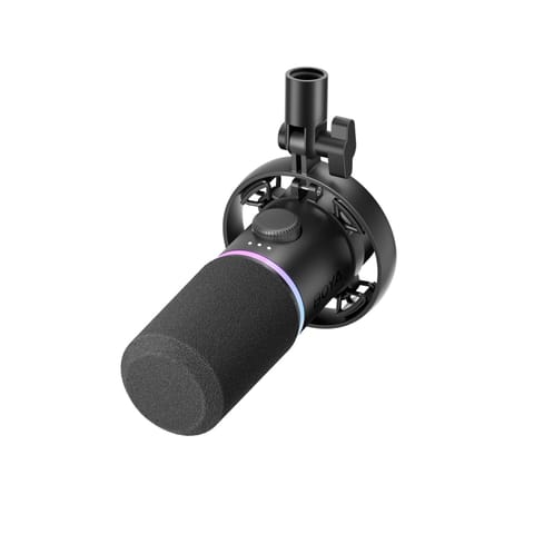 ⁨Mikrofon dynamiczny gamingowy przewodowy USB XLR RGB - czarny⁩ w sklepie Wasserman.eu