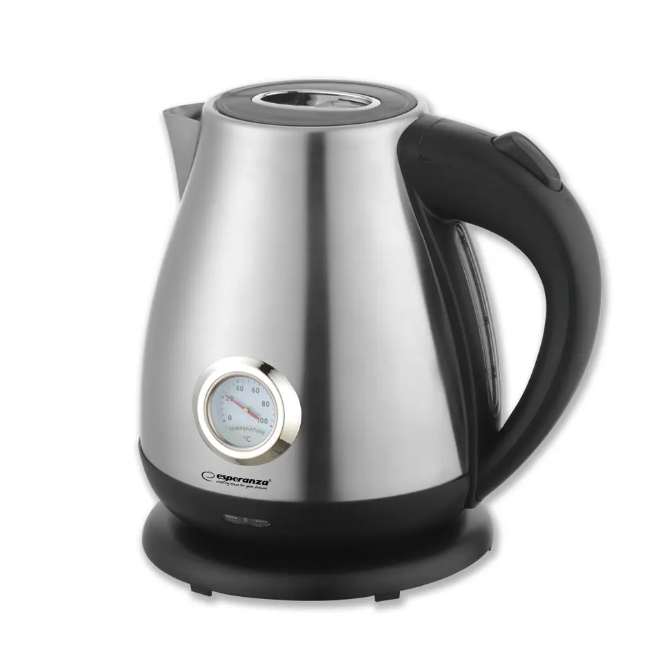 ⁨Esperanza EKK029 Electric kettle with a thermometer 1.7 L 2200 W Inox⁩ at Wasserman.eu