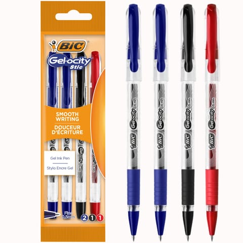 ⁨BIC Gel-ocity Stic Długopisy Żelowe 0.5mm 4 sztuki⁩ w sklepie Wasserman.eu