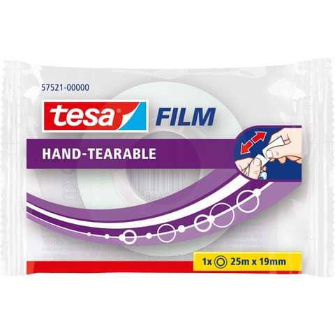 ⁨Taśma biurowa 25m x 19mm urywalna ręcznie 57521 TESA⁩ w sklepie Wasserman.eu