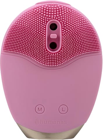 ⁨Szczoteczka soniczna do pielęgnacji twarzy Humanas Aura Foam - różowa⁩ w sklepie Wasserman.eu