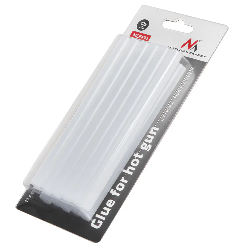 ⁨Glue for Maclean hot gun, transparent - canes, 11x150mm, set of 12 pieces, MCE434⁩ at Wasserman.eu