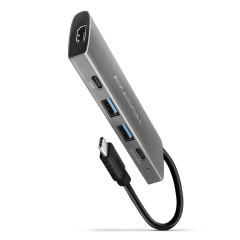 ⁨HMC-5G21 Wieloportowy hub USB 5in1, 10Gbps, 2x USB-A + 2x USB-C + HDMI 4K/30Hz, PD 60W, 13cm USB-C kabel⁩ w sklepie Wasserman.eu