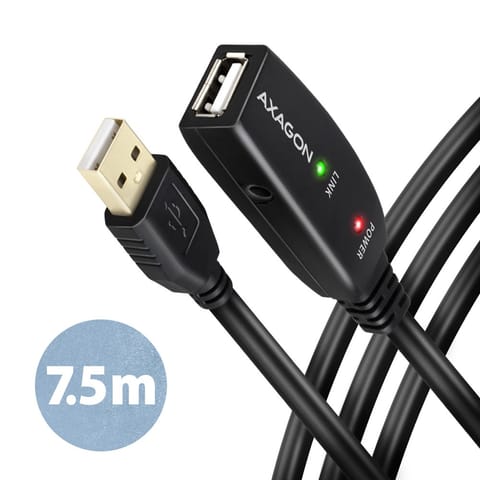 ⁨ADR-207 USB 2.0 A-M - A-F akt. 7m kabel⁩ at Wasserman.eu