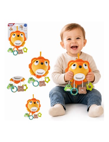 ⁨WOOPIE Baby Pluszowy Lew Maskotka Interaktywna Przytulanka Muzyczna z Zawieszkami i Gryzakami⁩ w sklepie Wasserman.eu