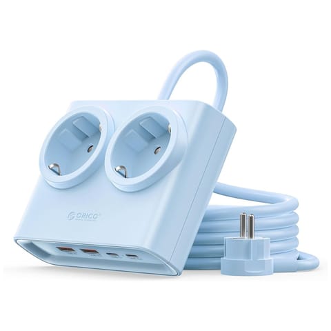⁨Listwa zasilająca 6w1 AC USB-A USB-C 25W - niebieska⁩ w sklepie Wasserman.eu