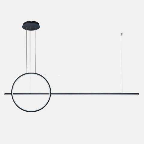 ⁨Lampa wisząca Linea No.2 40cm czarna 4k okrąg 40 cm (Barwa światła barwa dzienna, Kolor Czarny, Możliwość ściemniania nie)⁩ w sklepie Wasserman.eu
