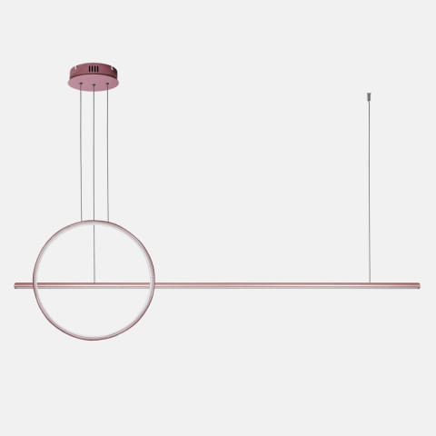 ⁨Lampa wisząca Linea No.2 40cm 4k różowo złota (Barwa światła barwa dzienna, Kolor różowe złoto, Możliwość ściemniania nie)⁩ w sklepie Wasserman.eu