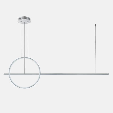 ⁨Lampa wisząca Linea No.2 40cm 3k srebrna (Barwa światła delikatnie ciepła, Kolor srebrny, Możliwość ściemniania nie)⁩ w sklepie Wasserman.eu