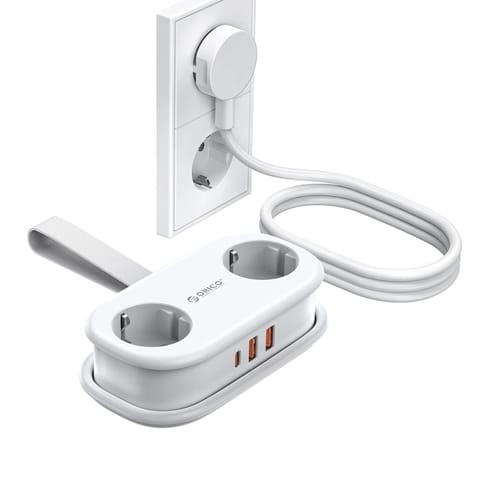 ⁨Listwa zasilająca 5w1 AC USB-A USB-C GaN 20W - biała⁩ w sklepie Wasserman.eu