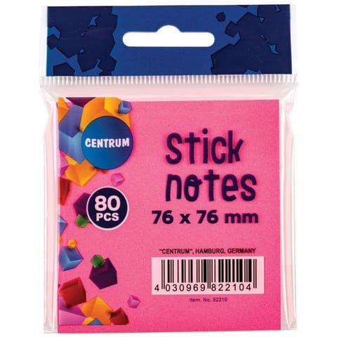 ⁨Bloczek samoprzylepny 76x76mm 80k mix kolorów 82210 CENTRUM⁩ w sklepie Wasserman.eu
