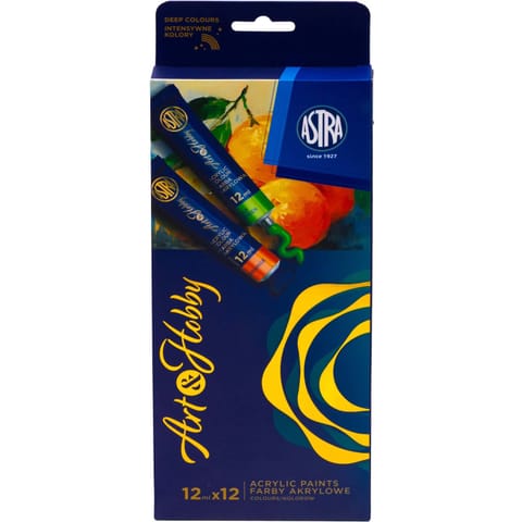 ⁨Zestaw farb akwarelowych Art&Hobby 12 kolorów 12ml. 602124004 ASTRA⁩ w sklepie Wasserman.eu