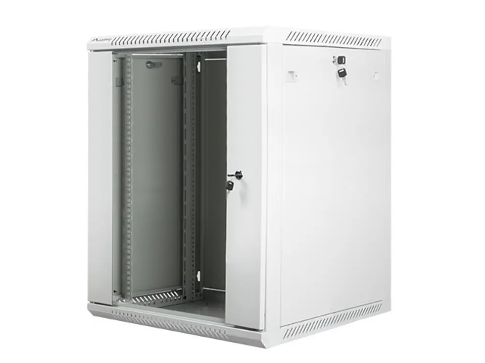 ⁨Szafa instalacyjna wisząca 19'' 15U 600X600mm szara (drzwi       szklane)⁩ w sklepie Wasserman.eu