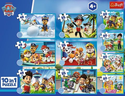 ⁨Puzzle 10w1 Dzielna drużyna Psiego Patrolu TREFL⁩ w sklepie Wasserman.eu
