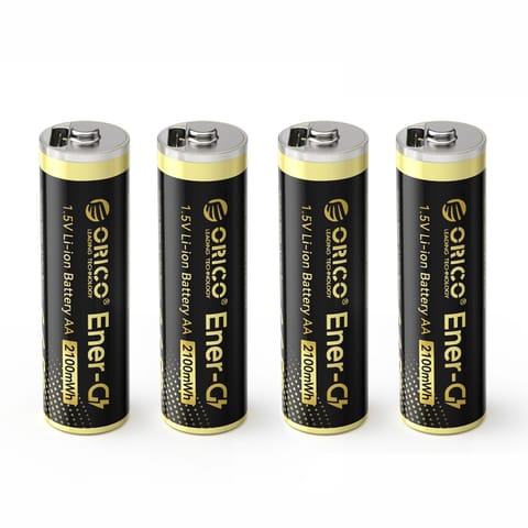 ⁨Bateria litowa akumulator AA 1.5 V 2100mWh USB-C z kablem ładującym - 4 szt.⁩ w sklepie Wasserman.eu