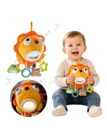 WOOPIE Baby Pluszowy Lew Maskotka Interaktywna Przytulanka Muzyczna z Zawieszkami i Gryzakami w sklepie Wasserman.eu
