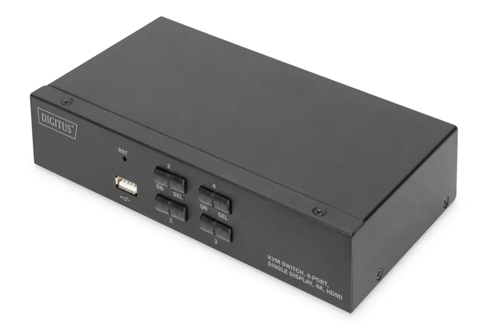 ⁨Przełącznik KVM 4 portowy HDMI, 4K 30Hz⁩ w sklepie Wasserman.eu