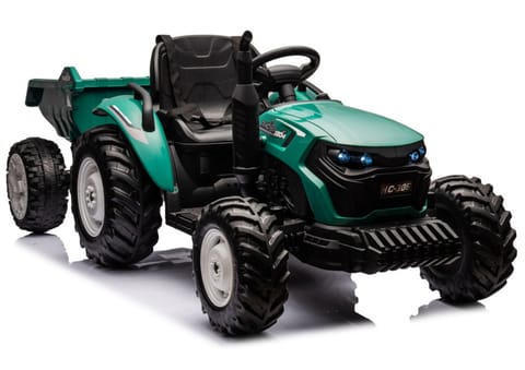 Traktor Na Akumulator HC-306 Z Przyczepą Ciemno Zielony 24V w sklepie Wasserman.eu