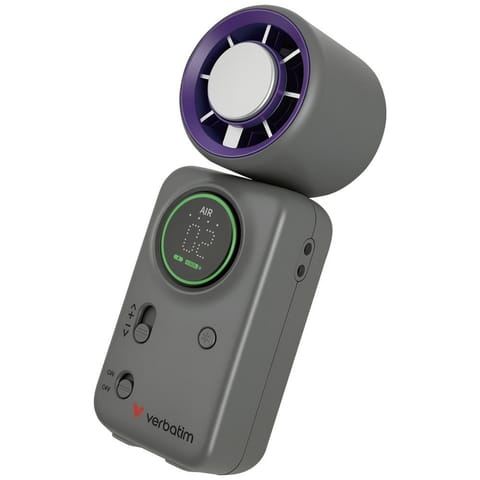 ⁨Mini wiatrak Verbatim Cool `n` Go Ice Touch fioletowo szary 32347⁩ w sklepie Wasserman.eu