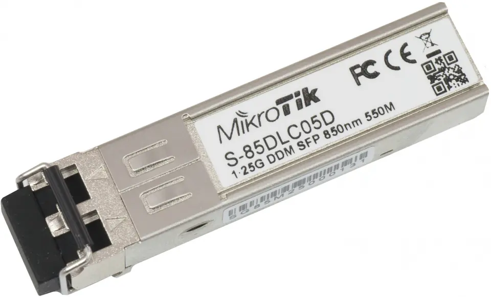 ⁨MikroTik SFP 1.25G LC MM 550m DDM S-85DLC05D⁩ at Wasserman.eu