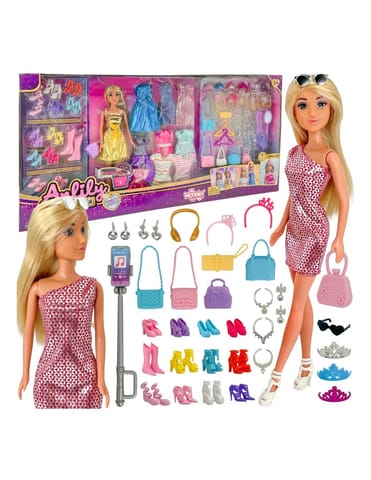 ⁨WOOPIE ROYAL Lalka Lili Modelka Stylistka Modowa z Akcesoriamii⁩ w sklepie Wasserman.eu