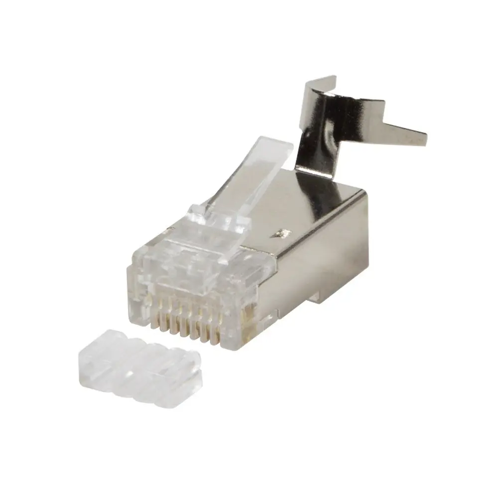 ⁨Plugs RJ45 cat 6,6A, 7 shielded, opk. 50pcs.⁩ at Wasserman.eu