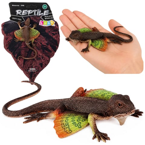 ⁨Jaszczurka Agama Błoniasta Gumowa Figurka Rozciągliwa Realistyczna 13 cm⁩ w sklepie Wasserman.eu